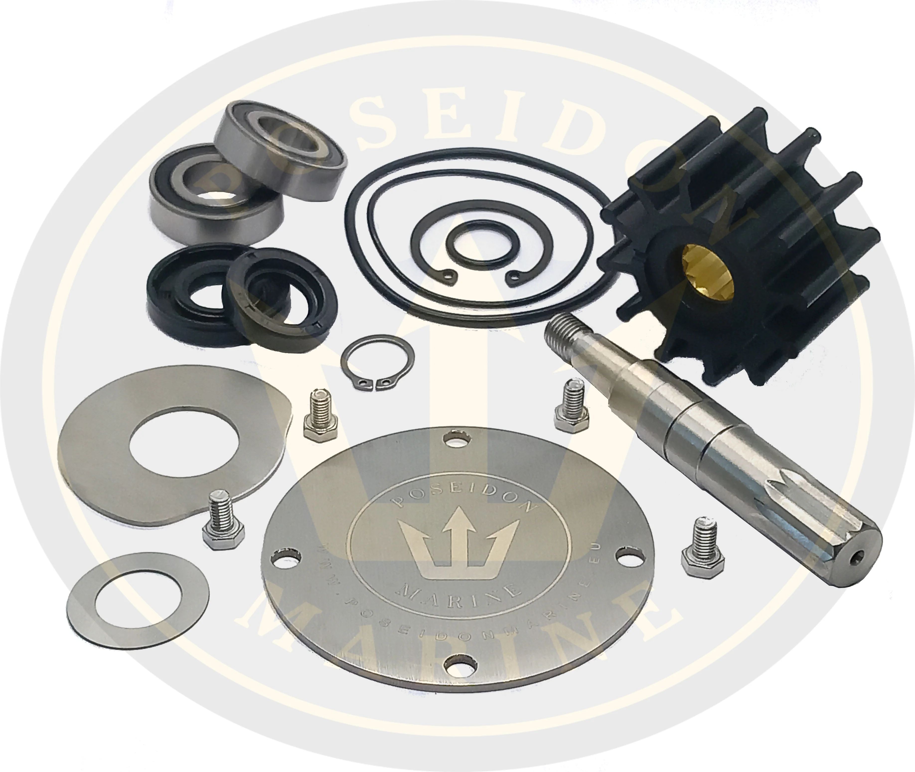 PoseidonMarine® Water pump repair kit Volvo Penta D2-55 D2-75 3583089 21951346 - Image 7